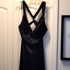 Beautiful black ABS floor length evening gown